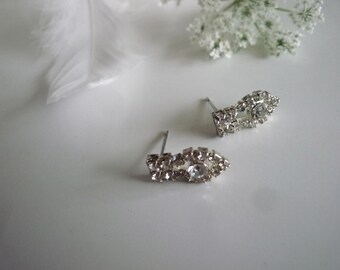 VINTAGE BRIDAL EARRING , J - 41