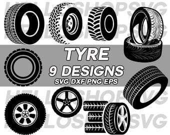 car tyre svg, tire svg, wheel svg, mechanic svg, clipart, decal, stencil, silhouette, cut file, iron on, eps, png, iron on