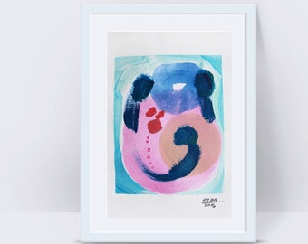 Abstract painting Blue painting Landscape painting Art painting Abstract wall art Pink painting Pastel painting Abstract art Original art