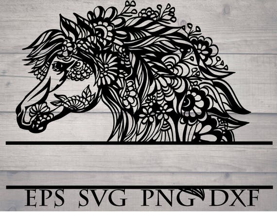 Download HORSE MONOGRAM svg / mandala horse svg / Horse cricut svg