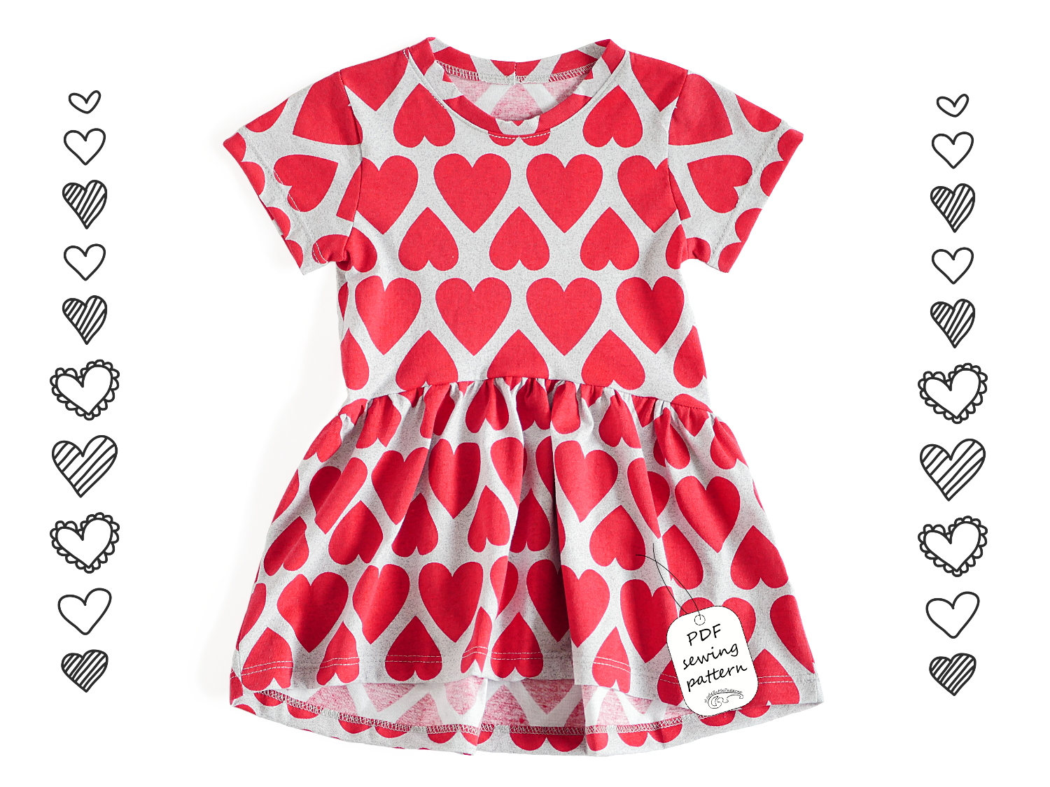 Girls dress Sewing Pattern PDF dress pattern from 2 to 10