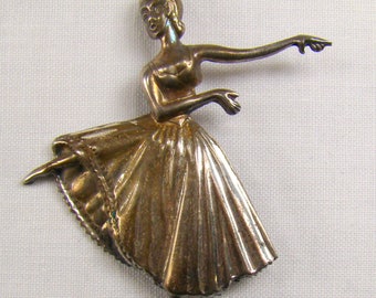 RESERVED ~ BINI Vintage Lang Sterling Ballerina Brooch