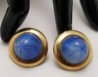 JERAY Blue Glass Cab Earrings