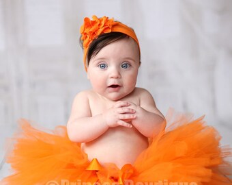 Orange Baby Tutu, halloween Tutu, Fall Tutu, Fall Baby Skirt, Orange Skirt, Fall Baby Outfit, Halloween Clothing