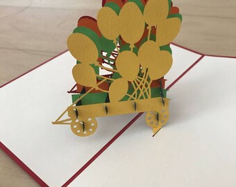 Pop Up 3d card balloons