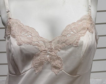 Vintage Nylon Beige Full Slip Kayser Size 34 #620