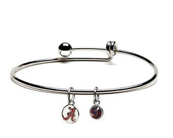 Roll Tide Alabama Dangle Bangle - University of Alabama Jewelry