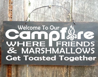 Welcome to Our Campfire sign camping sign camp decor