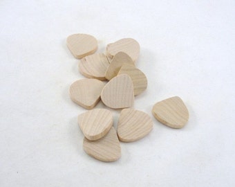 Wooden tear drop unfinished diy set of 12