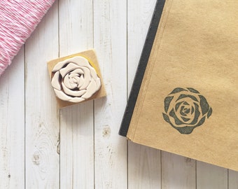 Rose stamp - Flower stamp - Nature Stamp - Valentines Day Stamp - hand carved stamp - rubber stamp - Stamp