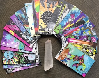 Mini Tarot cards, Magnetic Major Arcana deck, 22 handcut cards