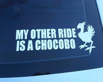 Final Fantasy--- My Other Ride Is A Chocobo FREE SHIPPING