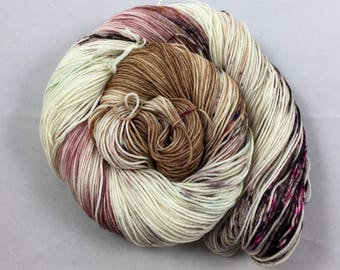 hand dyed sock yarn, Speckle City NEAPOLITAN, superwash merino wool and nylon, 4 ply