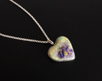 Heart Monarch Opal Necklace