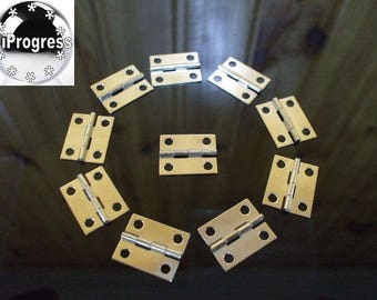 WHOLESALE OF 10Pcs Nickel Plated Hinges for Boxes Makers