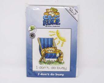 Cats Rule - I Don't Do Busy Counted Cross Stitch Kit - Heritage Crafts