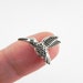 20 Hummingbird Beads - Antiqued Silver - Double Sided - 17mm x 12mm