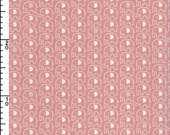 Japanese Fabric ~ Kokka Fabric ~ Elephants Fabric ~ Pink Fabric ~ Home Decor Fabric ~ Cotton Printed Canvas ~ Girls Fabric ~ Kid's Fabric