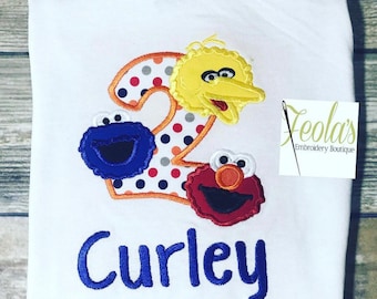 Sesame Street Birthday Shirt