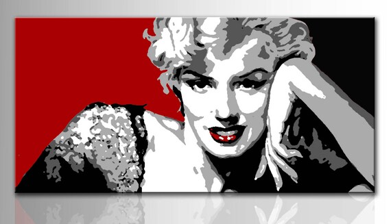 Quadro moderno dipinto a mano Marilyn Monroe pop art Quadri Quadro moderno dipinto a mano Marilyn Monroe pop art Quadri