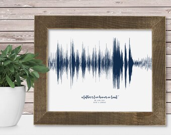 Father Daughter Gift Daughter to Father Gift for Dad Long Distance Dad Gift from Daughter Dad Birthday Sound Wave Dad Daughter Print Art