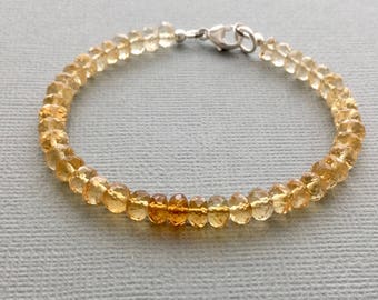 citrine bracelet, november birthstone bracelet