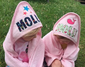 Totstowel Basics - Personalised hooded towel for babies (75 x 75cm)