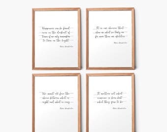 Harry Potter print, Harry Potter wall art, Harry Potter quote, Dumbledore quote, Home Decor Gift, Set of 4 Harry Potter Printables