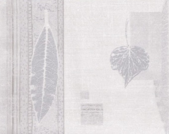 Silver Cream Nature Leaves SF78320B Wallpaper Border