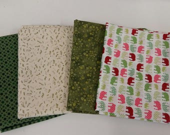 100% Cotton Fat Quarters pack of 4