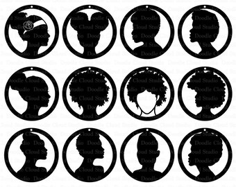 Download Stacked earrings svg Earring template cut Circle earrings