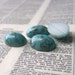 Vintage 18x13mm Faux Turquoise Glass Cabochons (4) - Destash