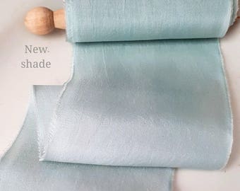 Sea Glass Habotai Silk Ribbon