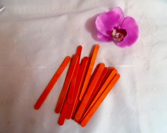 stick flat sticks wooden colourful set of 29 orange type ice - hobby - stick children