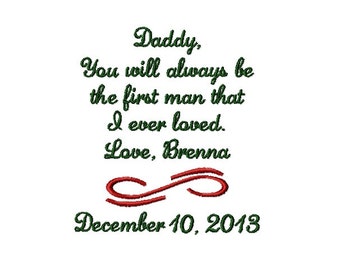 FATHER Of The BRIDE Handkerchief Hanky Hankie - You Will Always Be The First Man I Ever Loved - FoB - Dad