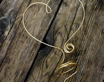 Solid Brass Christmas Tree Topper Heart