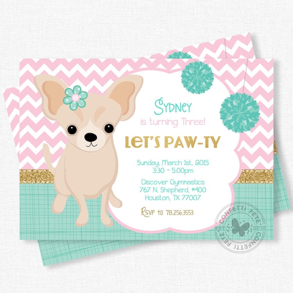 Puppy Birthday Invitations 4