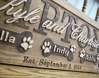 wood dog bone sign etsy