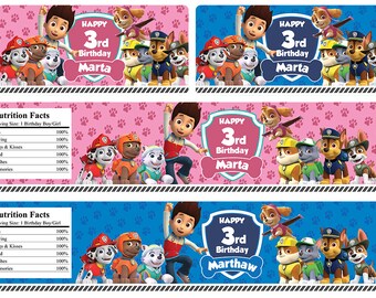 Paw Patrol Popcorn Favor Candy Boxes Printable Birthday Party