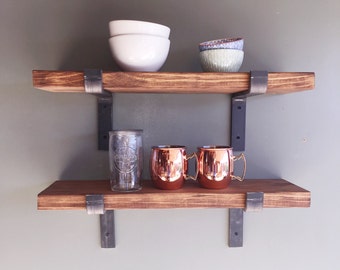 Floating Shelf Live Edge Slab Wood Open Shelving