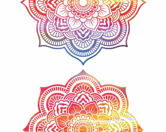 Download Mandala Rainbow Design Mandala SVG Rainbow Mandala clipart