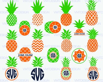 Pineapple SVG - Pineapple Monogram SVG - Pineapple Monogram digital clipart for Design or more, Files download eps, png, jpg, svg