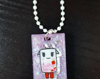 Resin Tokidoki Fairy Kei Pastel Goth Ball Chain Necklace