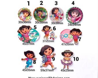 Dora flat back resin,embellishment
