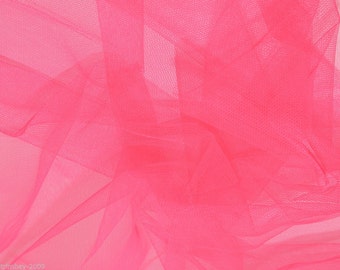 Tulle Netting Dress Fabric 140cm Wide 30 Colour Range - Flo Rose