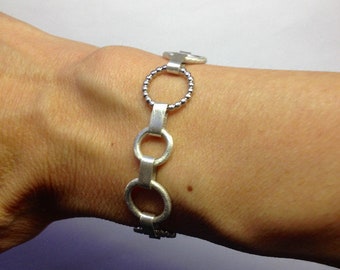 Silberarmband Kugelrund