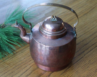 Vintage Copper Tea Pot / Swedish Copper Tea Pot / Vintage Tea Pot / Metal Tea Pot / Copper Kitchenware
