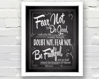 Fear Not to Do Good - Be Faithful Scripture Quote - INSTANT DOWNLOAD - 8x10