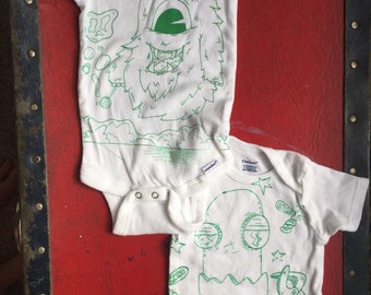 Onesie, Screen Print, Robot, Monster