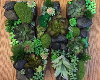 Faux Succulent Monogram
